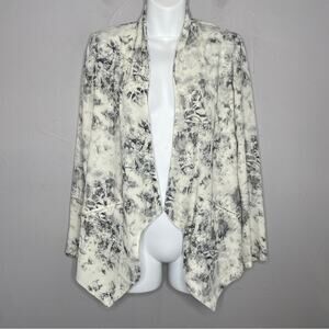 ASTR Blazer Jacket Womens XS Open Drape Asymmetrical Tie Dye Office Professional